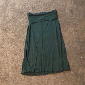 A-line fold-over waist skirt